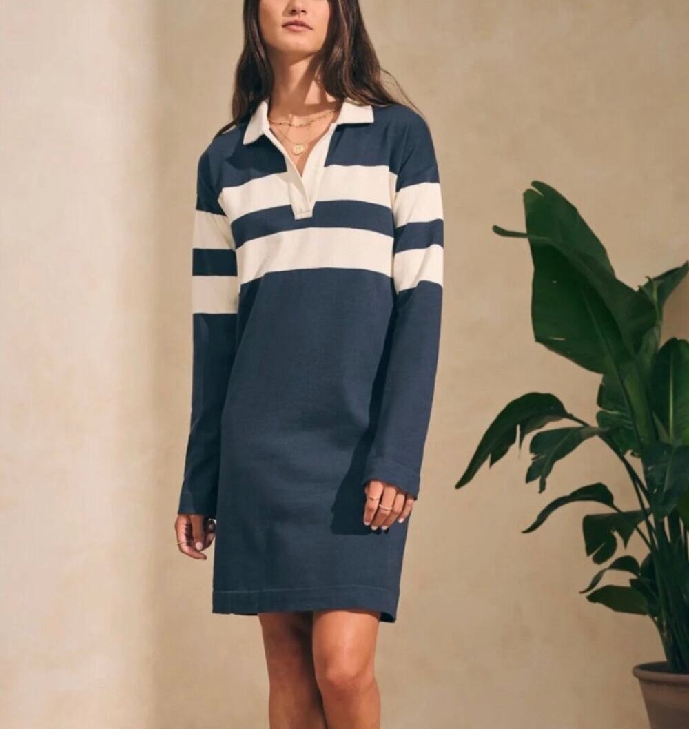 Faherty Rugby Jersey Polo Dress